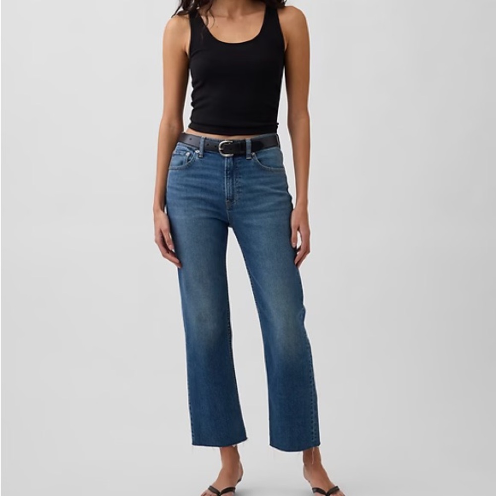 Gap 1969 Real Straight Raw‎ Hem Tall Denim Jeans